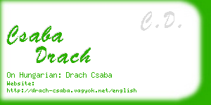 csaba drach business card